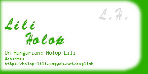 lili holop business card